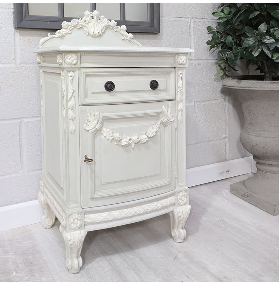 French Style Classic Bedside Table (2 Available)