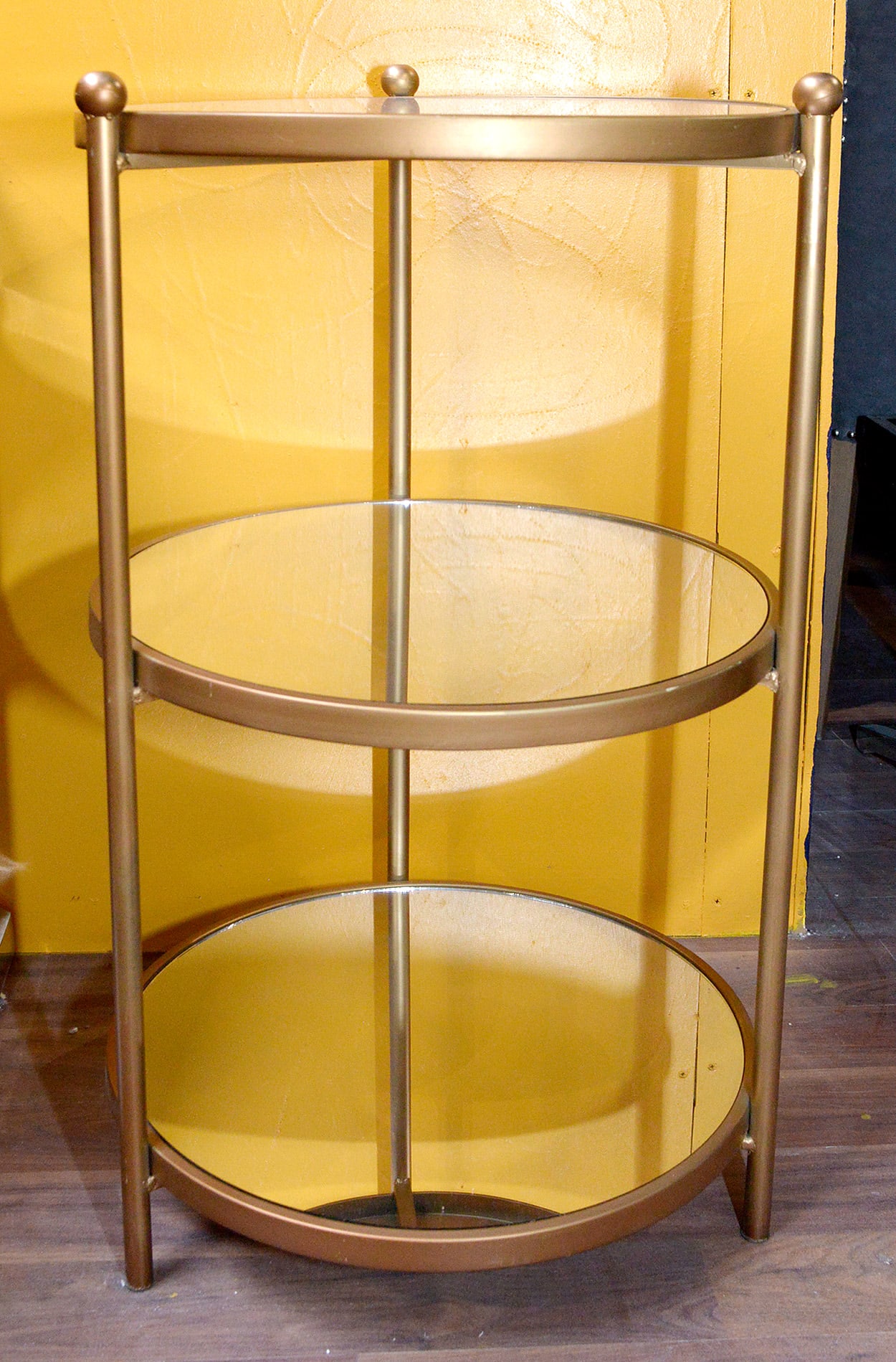 3 Tier Mirrored Side Table