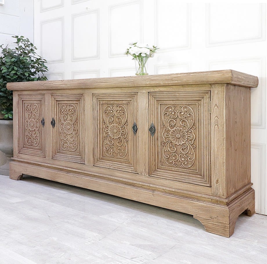 4 Door Carved Design Sideboard