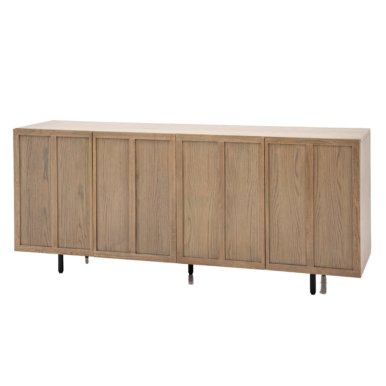 Panelled Grey Wooden Large Sideboard by Gallery Direct