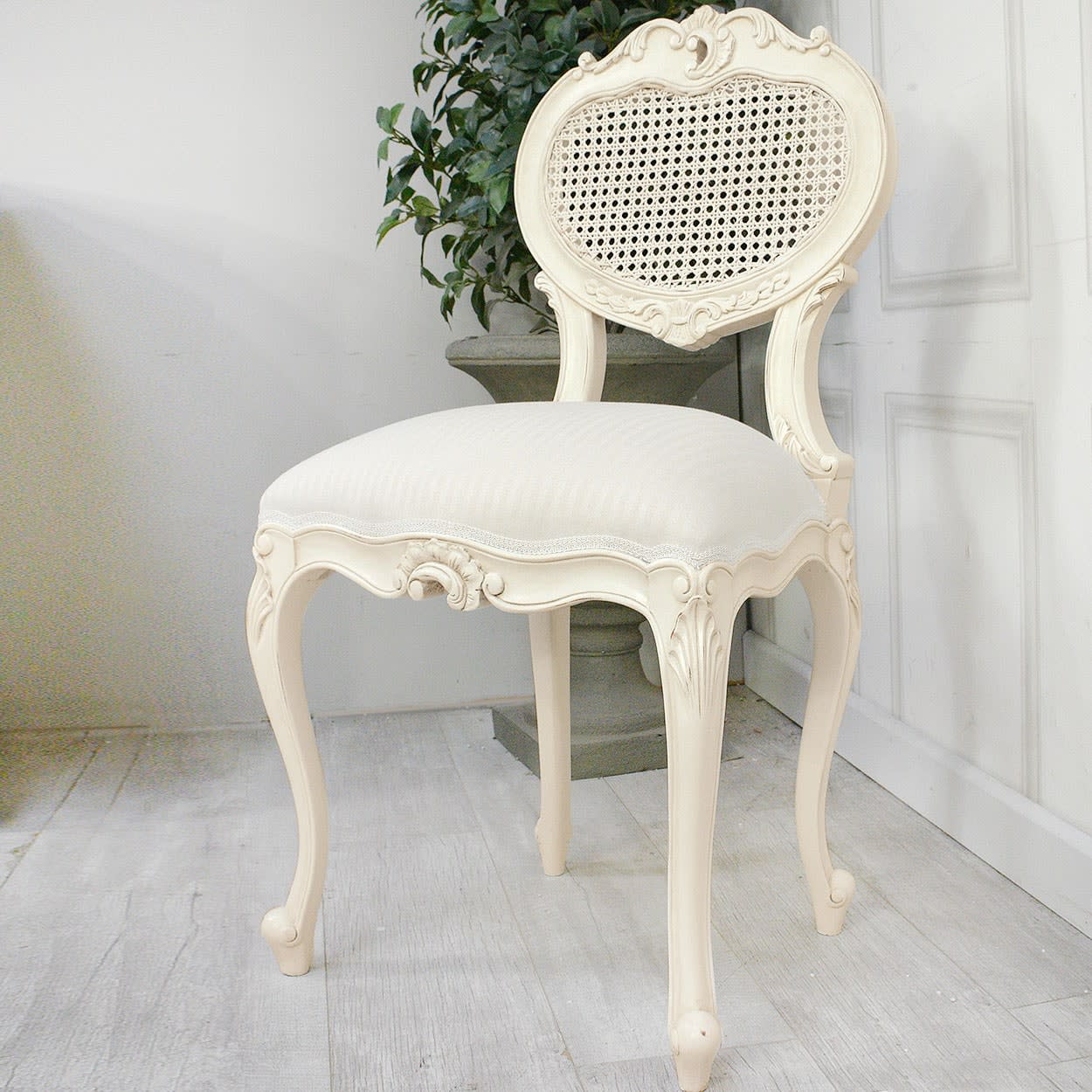 French Style Ivory Bedroom Chair (2 Available)