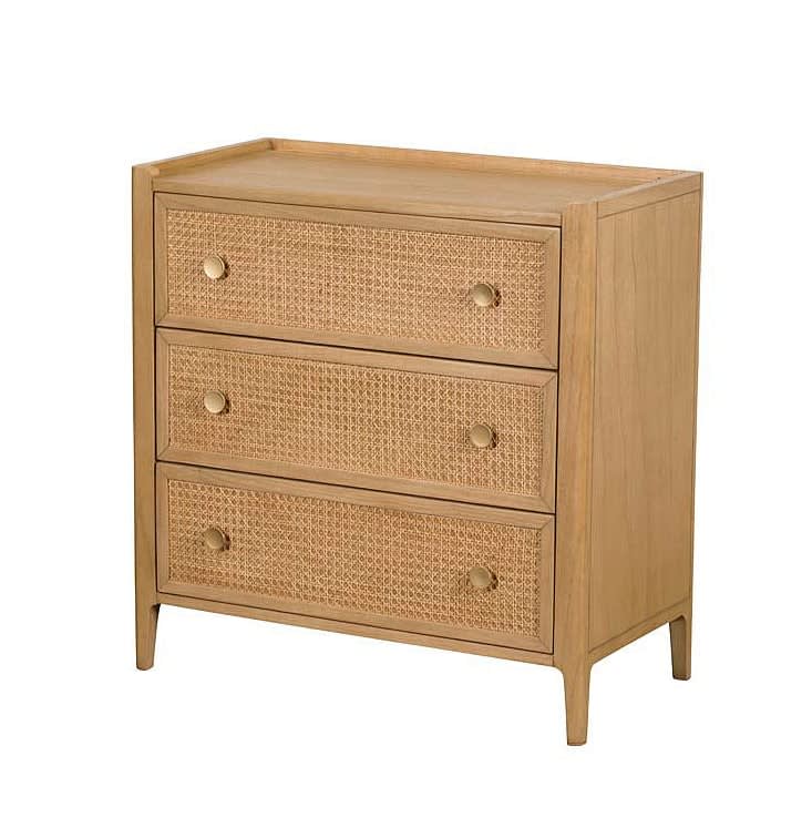 Bali Rattan 3 Drawer Chest of Drawers by Baker Furniture 