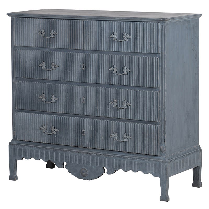 Victoriana Blue Wash Chest of Drawers