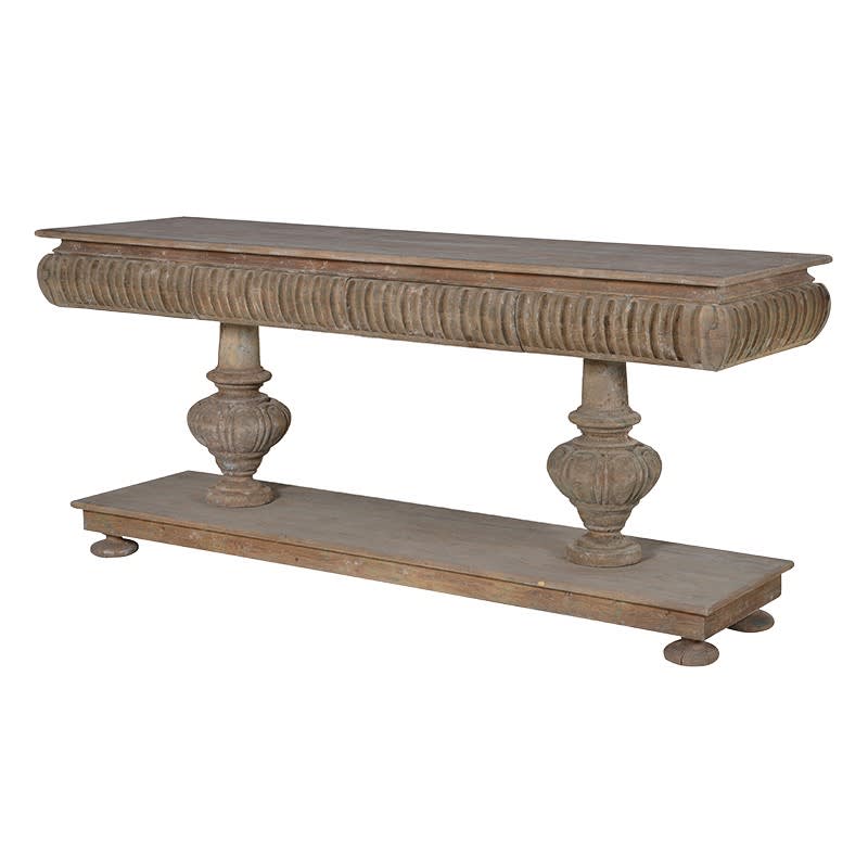 Large Twin Pedestal Console Table