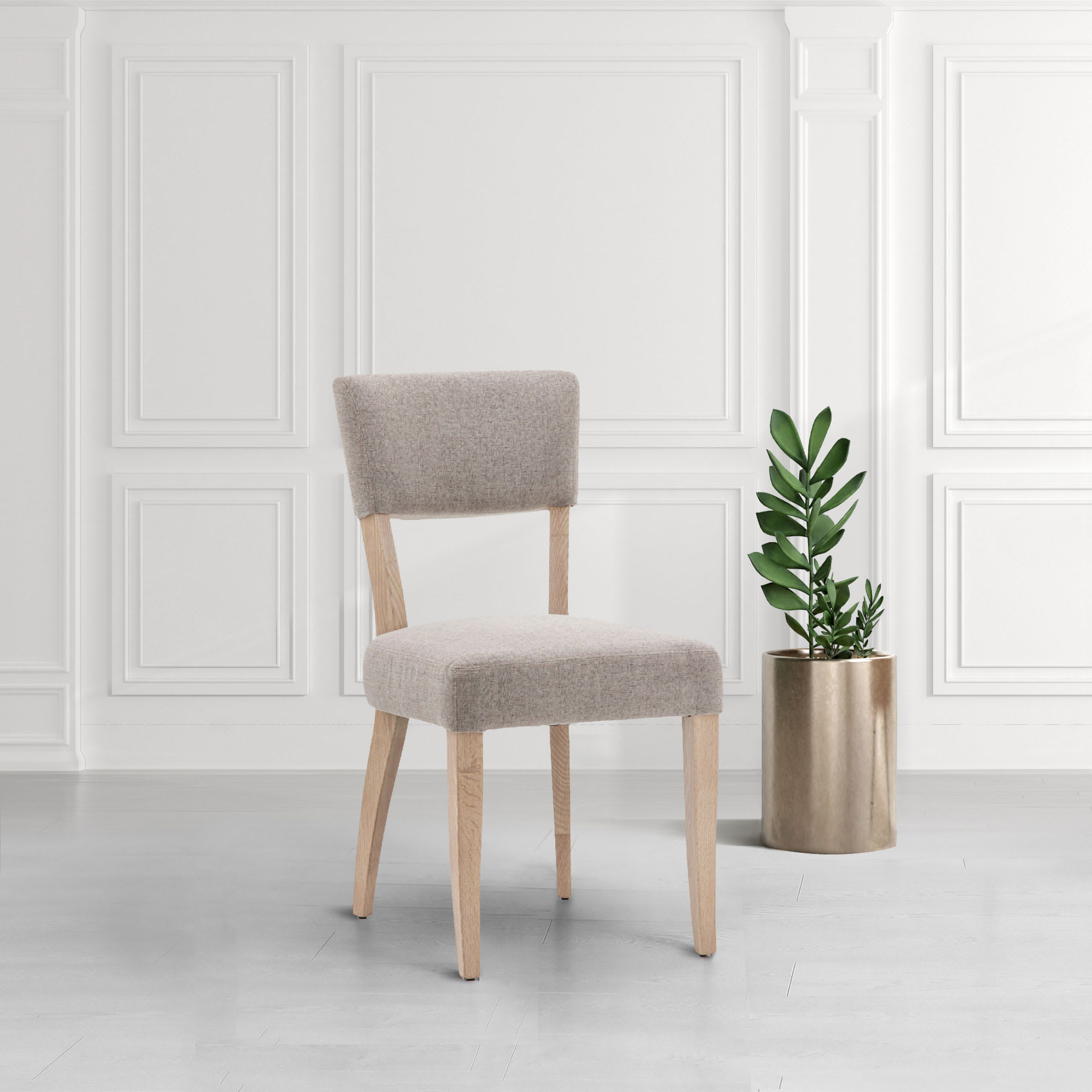 Langley Grey Linen Upholstered Dining Chair 