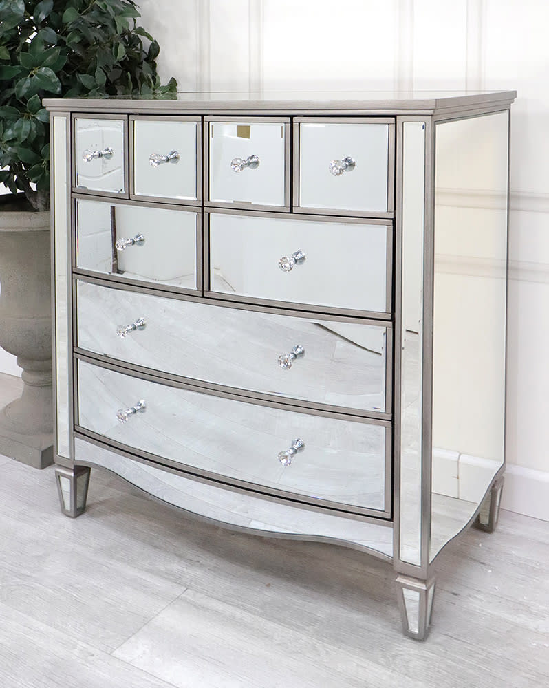 Delila Mirrored 8 Drawer Chest