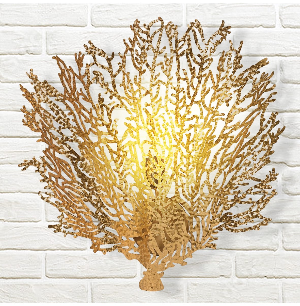 Gold Coral Wall Lamp