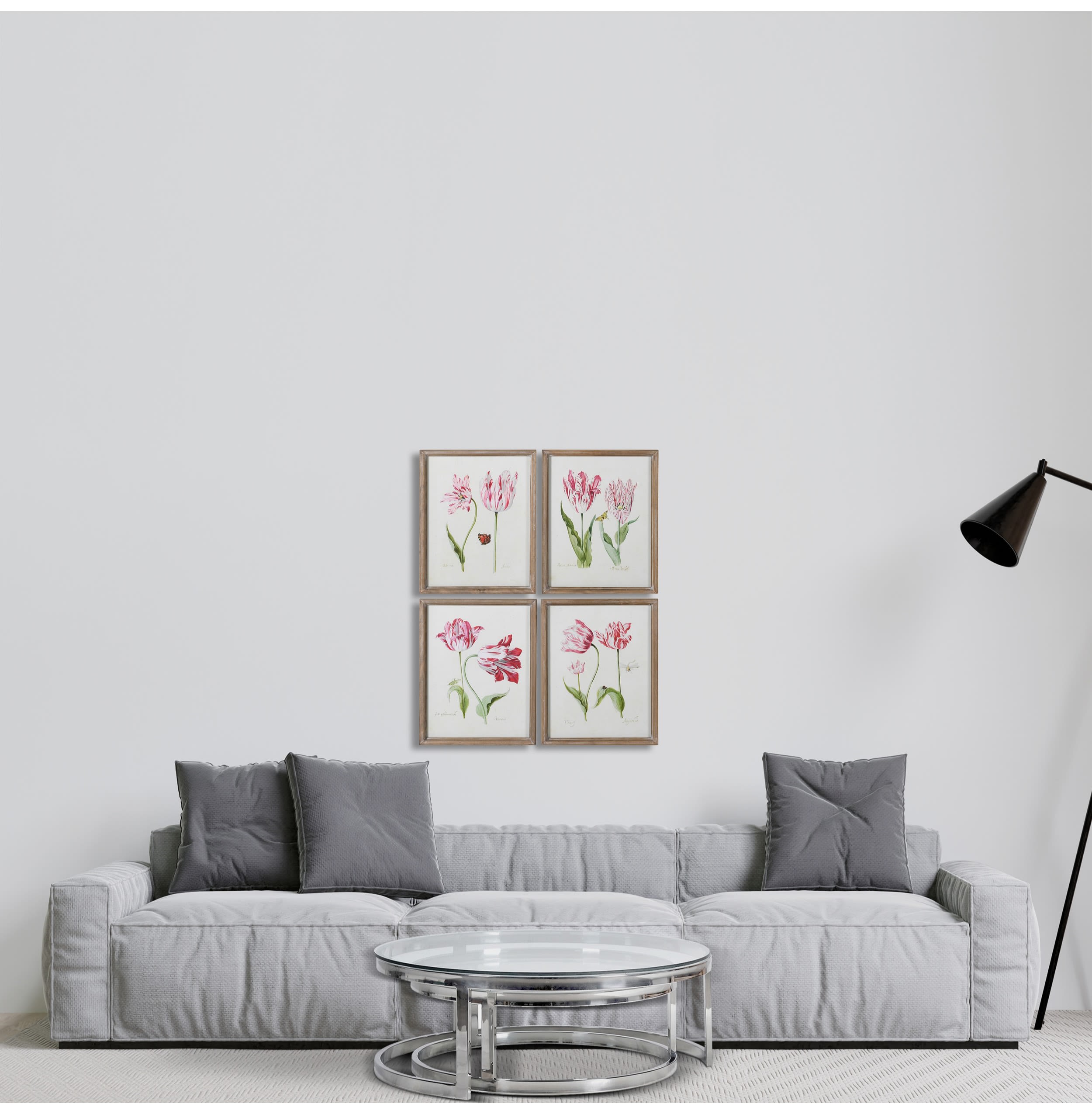 Set of 4 Fuchsia Flower Prints