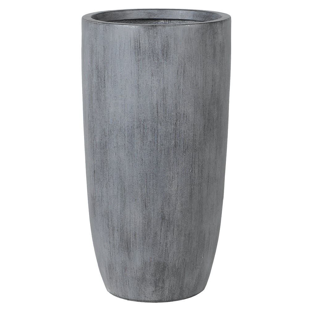 Tall Brushed Grey Planter