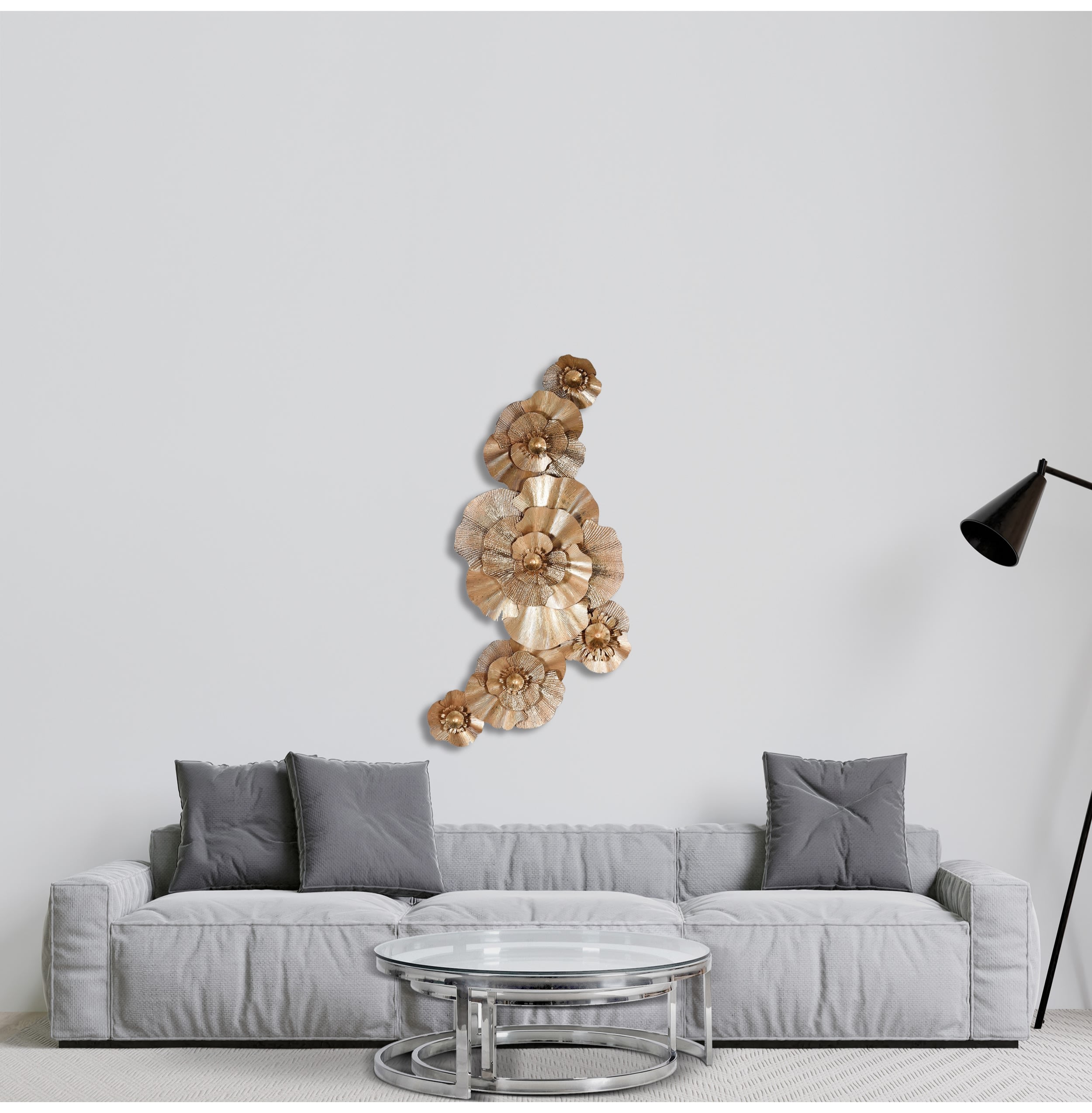 Golden Flower Wall Art