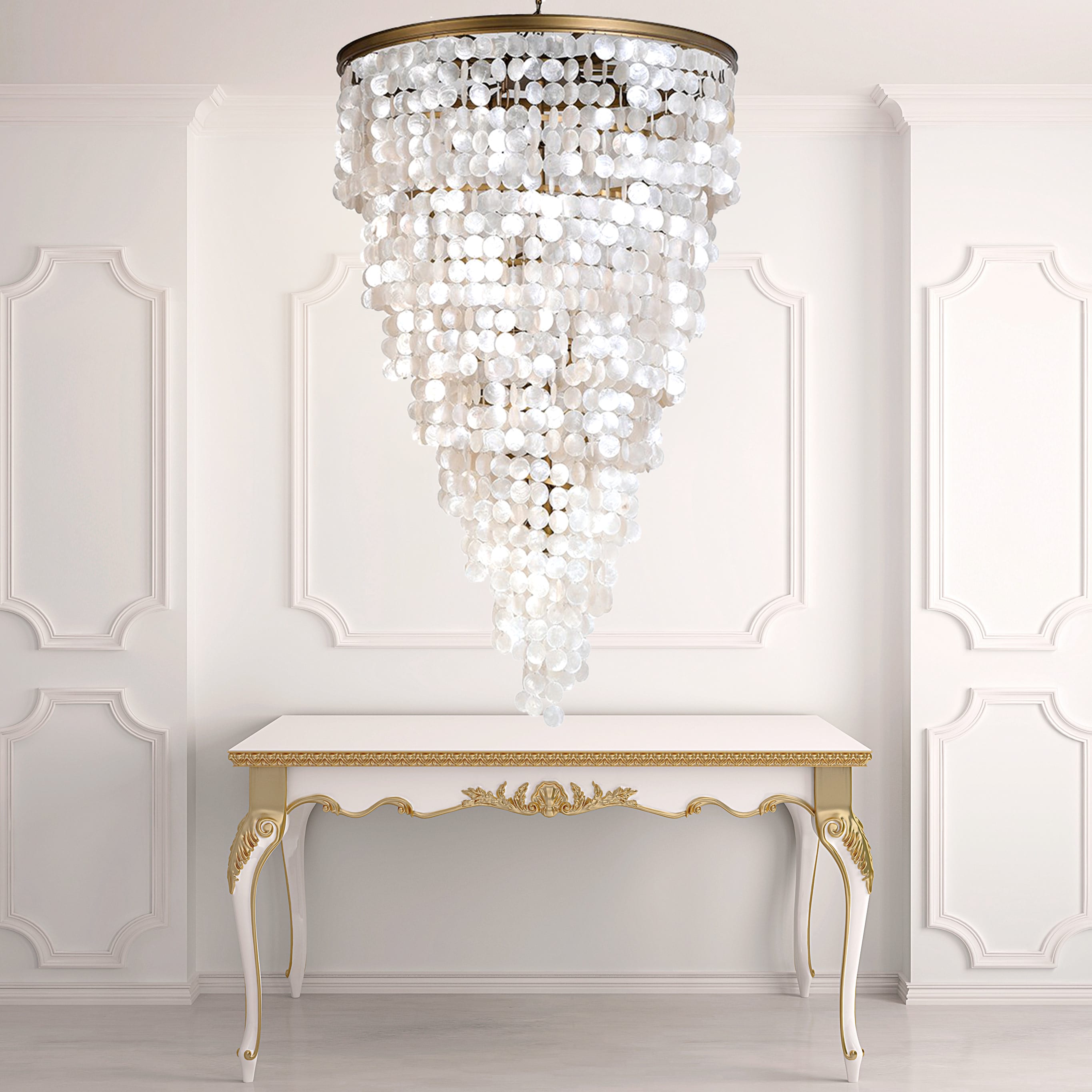 Oversize Cascade Raphael Shell Chandelier