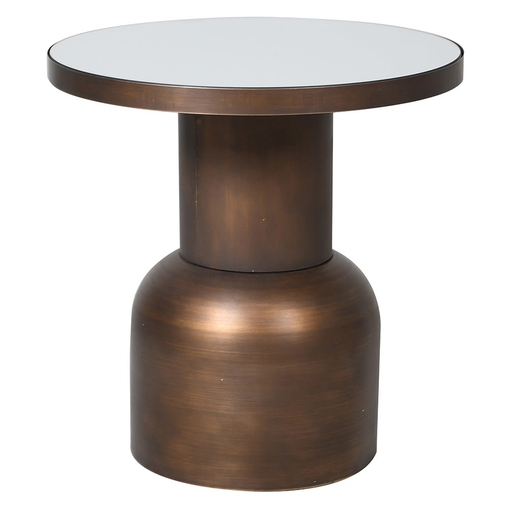 Large Brushed Gold Side Table