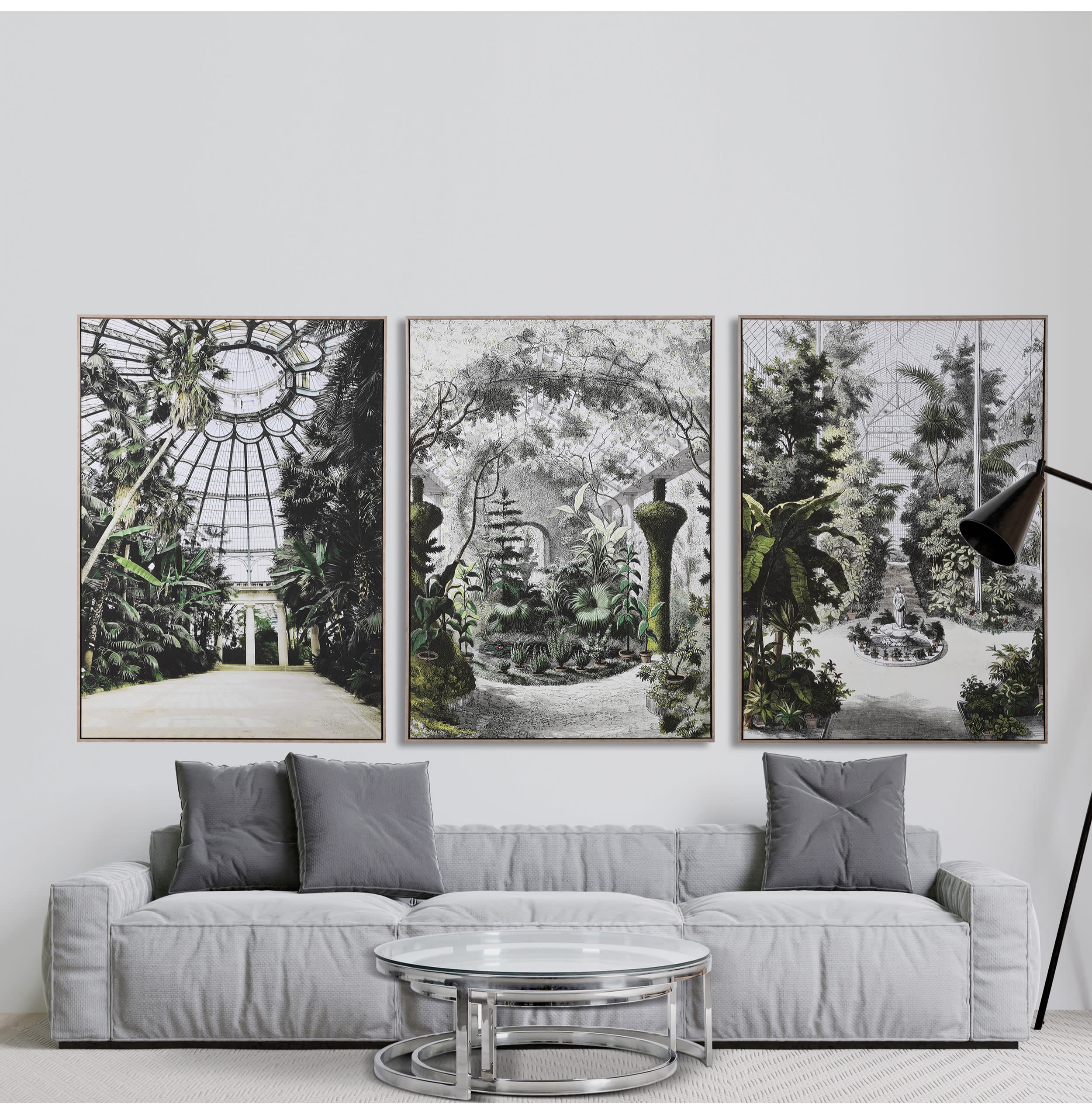 Botanical Conservatory Garden Wall Canvas