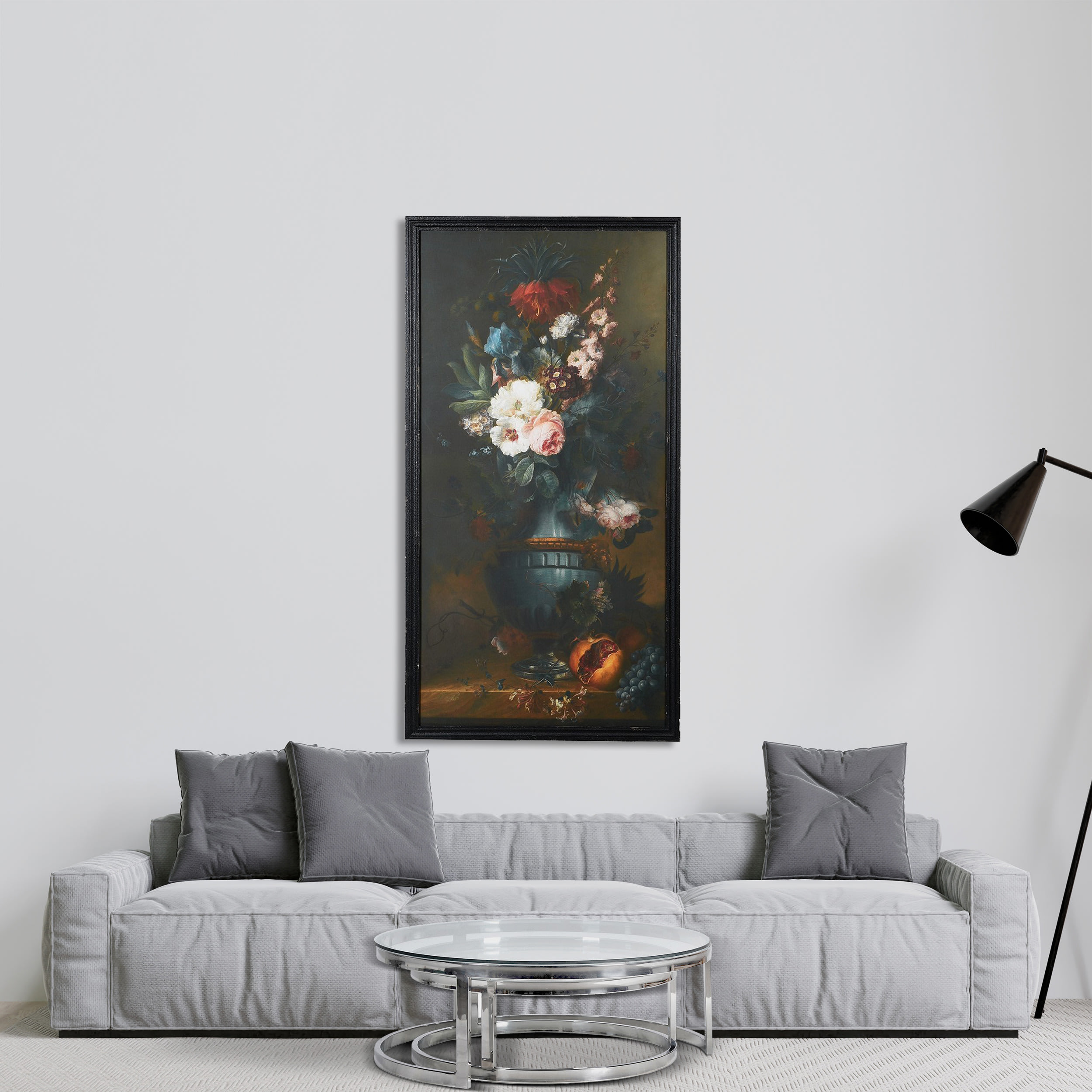 Painted Vintage Floral Wall Picture 