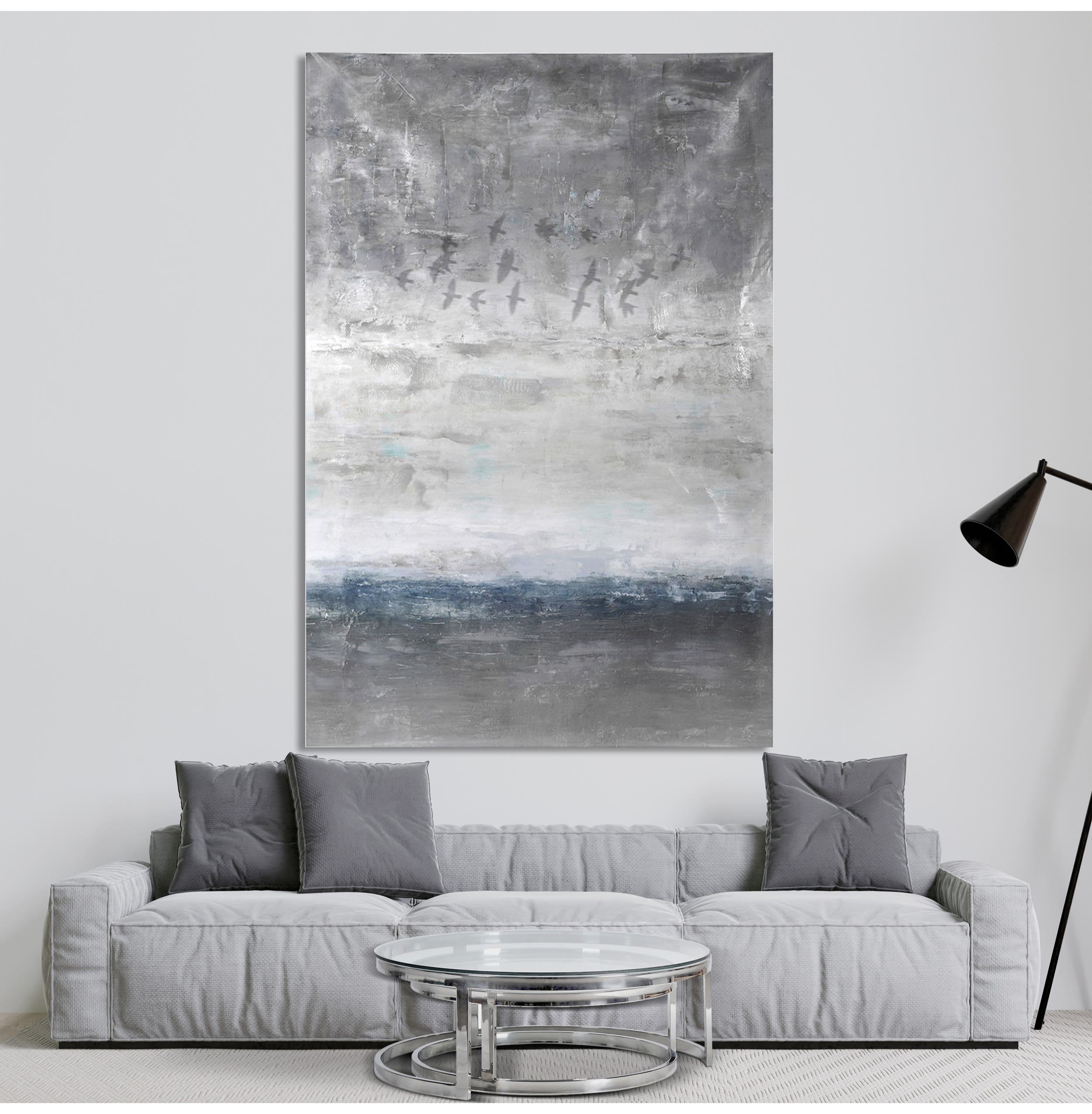 Migrating Birds In Olis Large Wall Art