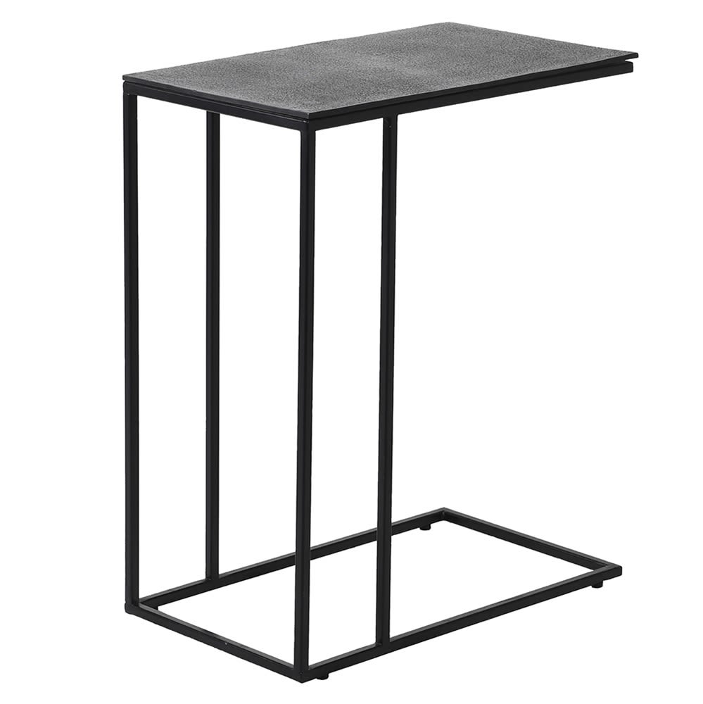 Black Metal Open Frame Side Table