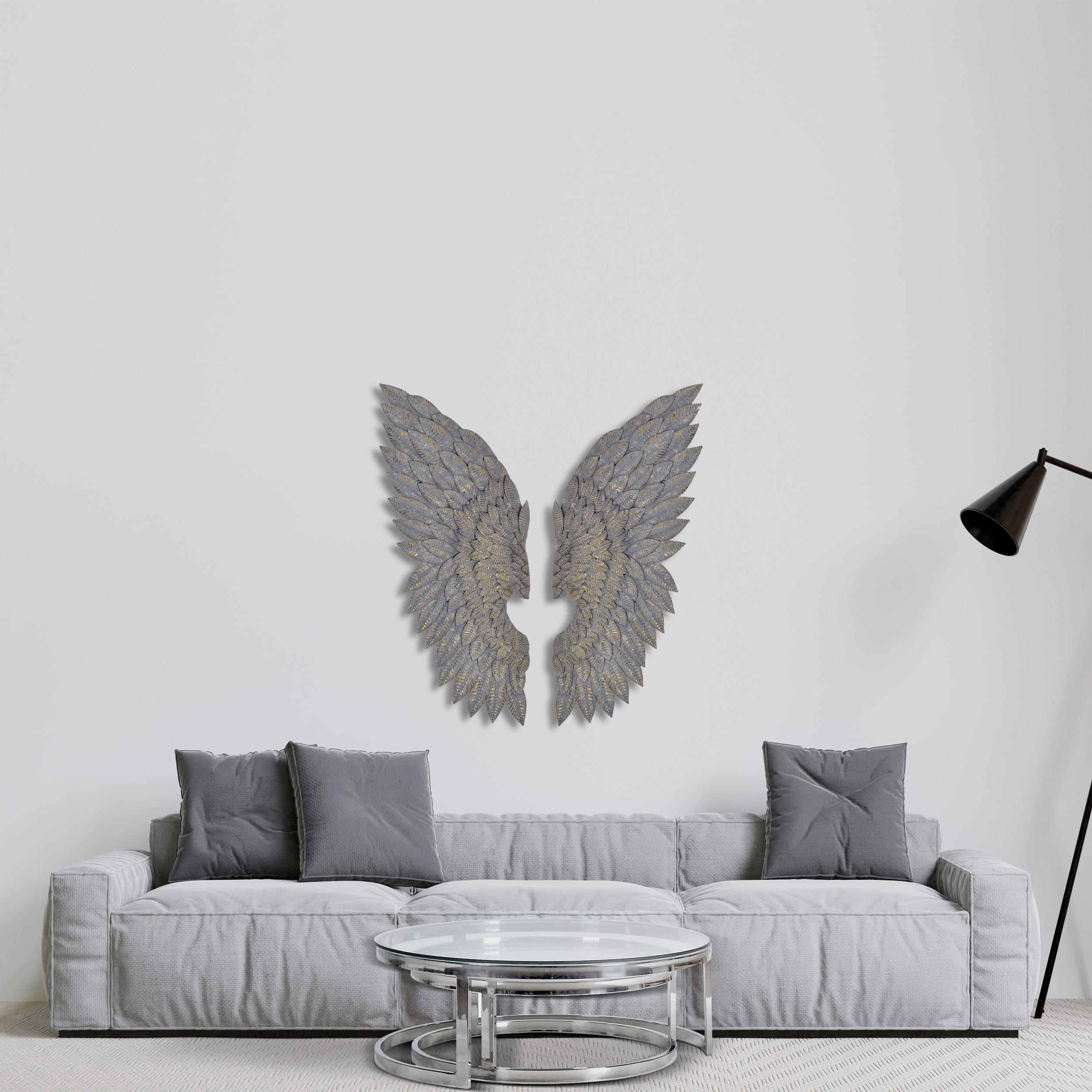 Gilded Feather Effect Angel Wings
