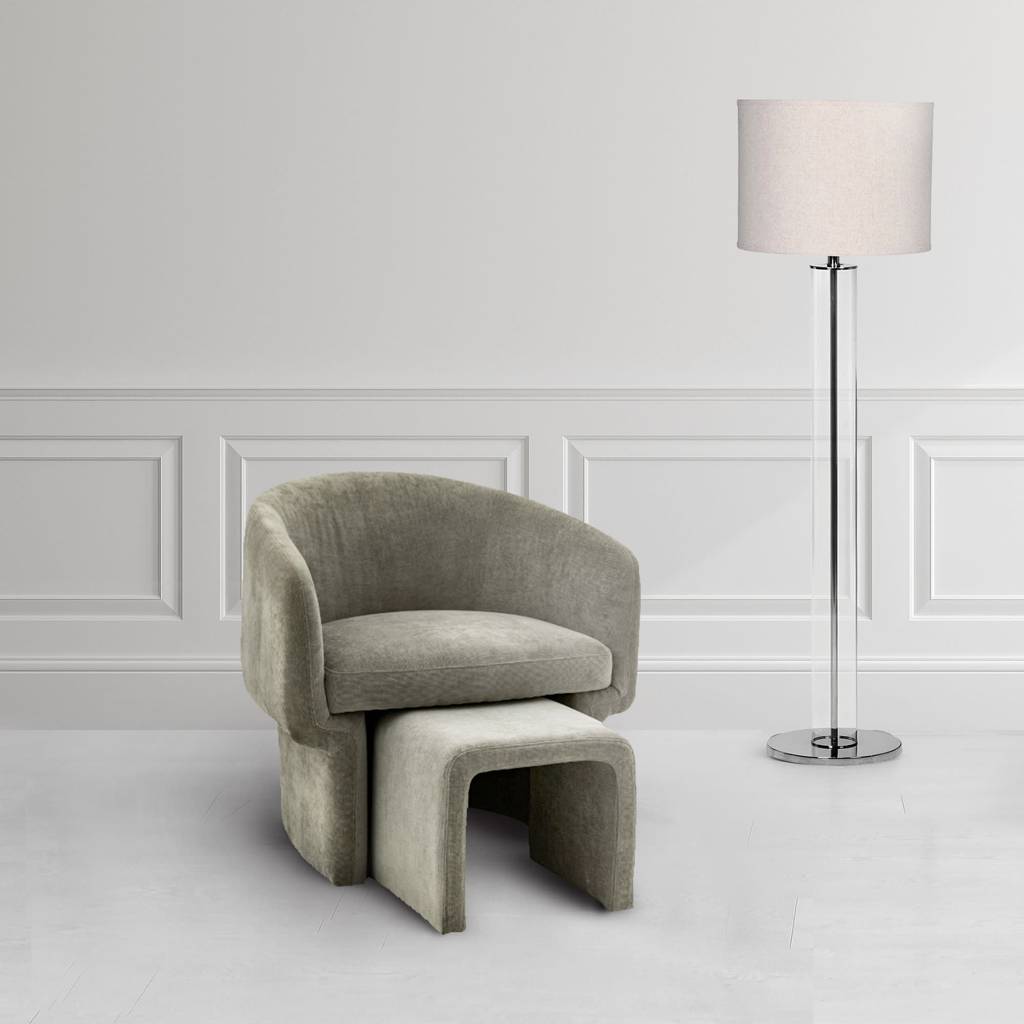 Asko Grey Armchair by Gallery Direct