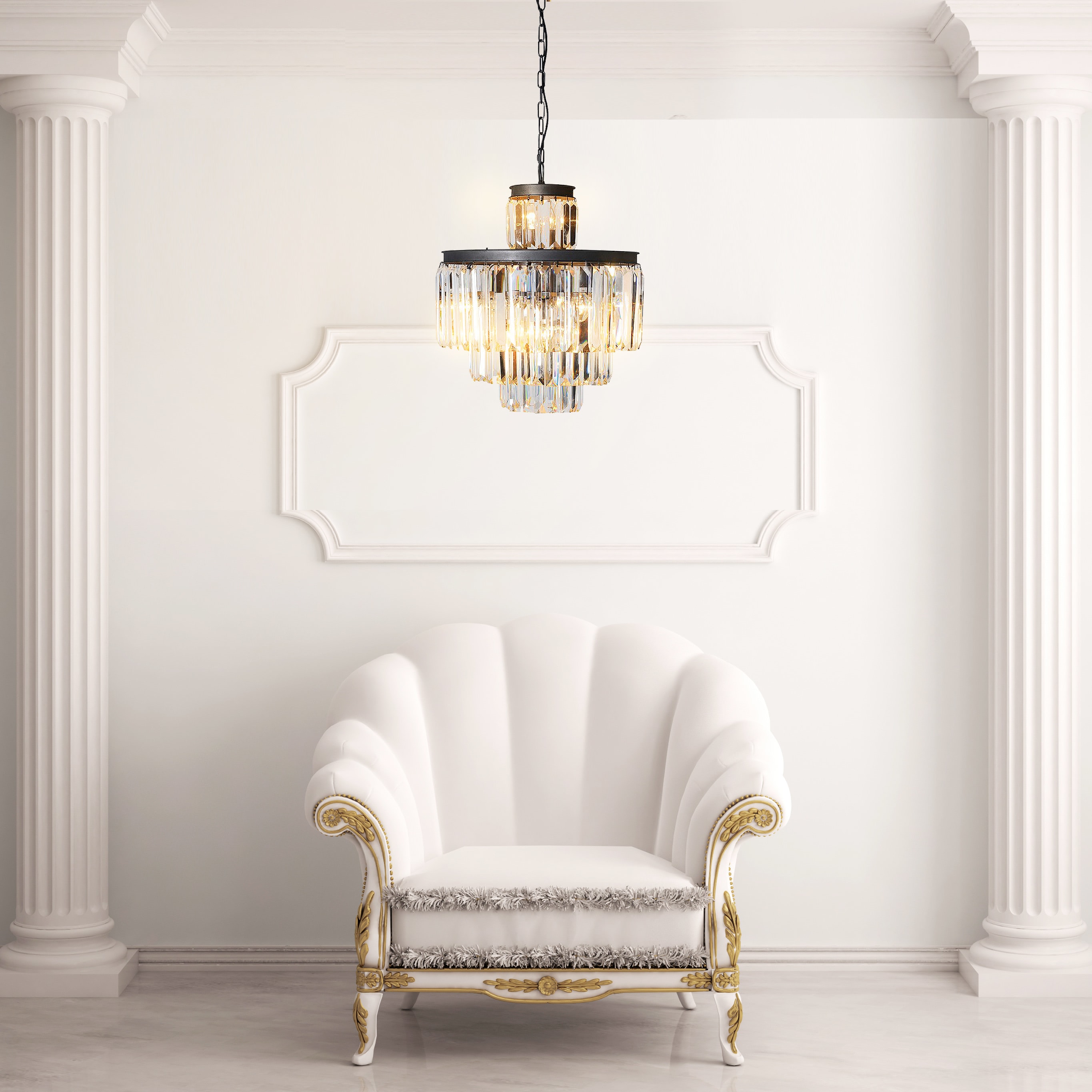 Tiered Crystal Modern Chandelier 