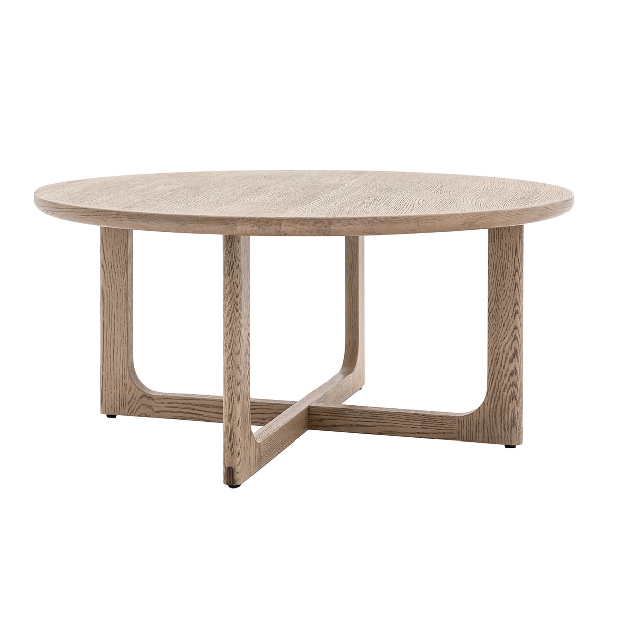 Craft Grey Wooden Round Coffee Table by Gallery Direct