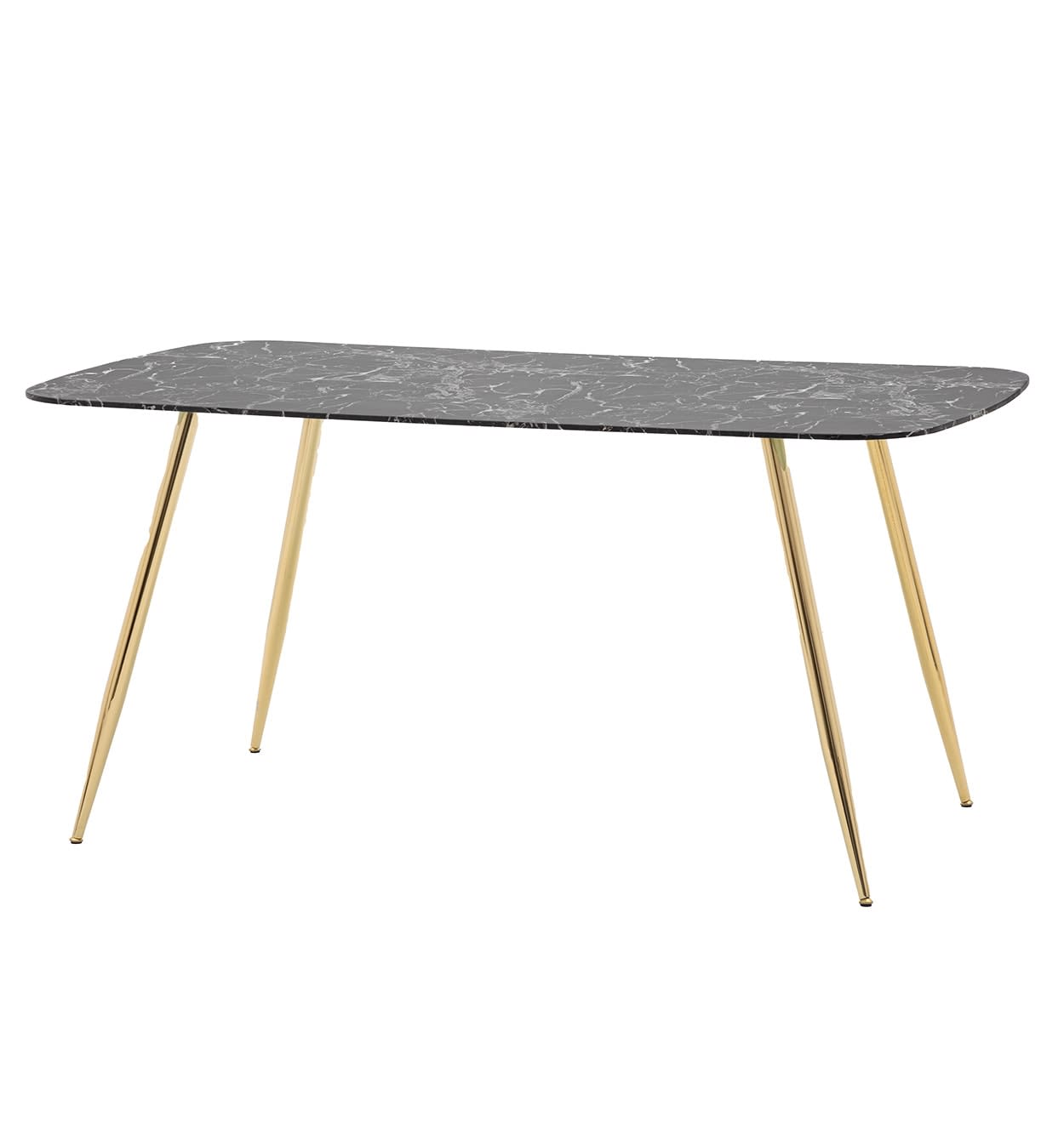 Evans Black Marble Dining Table by Gallery Direct