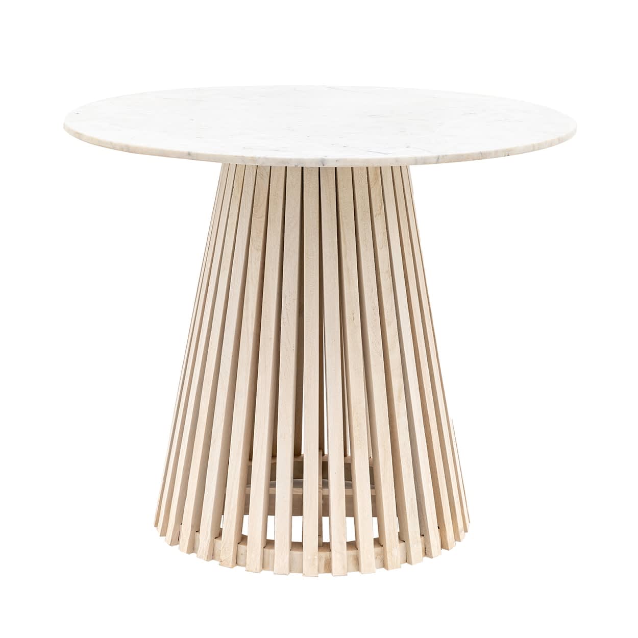 Soho Round Wooden Dining Table with Marble by Gallery Direct