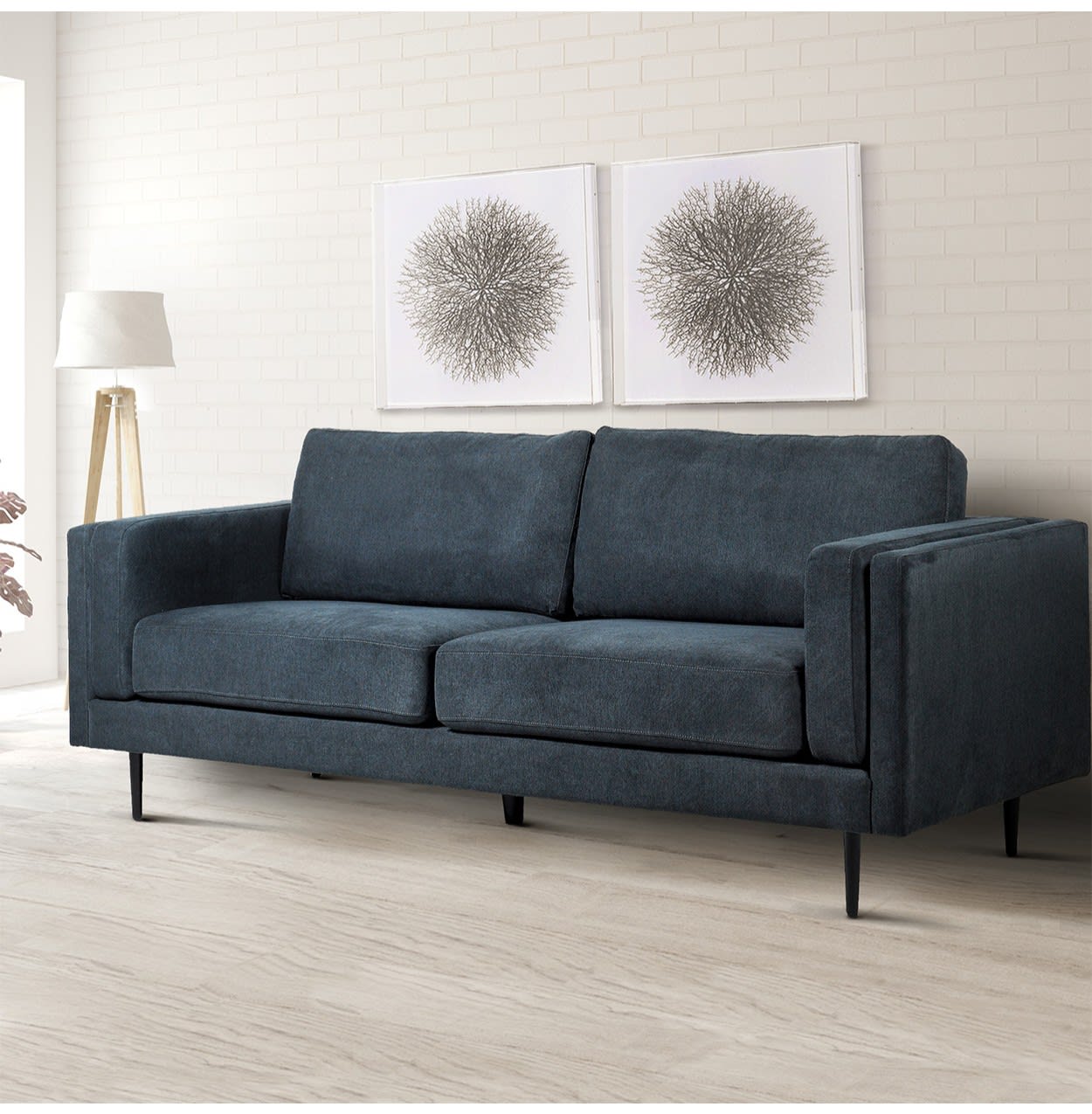 Dark Sky Grey 2 or 3 Seater Polyester Fabric Sofa