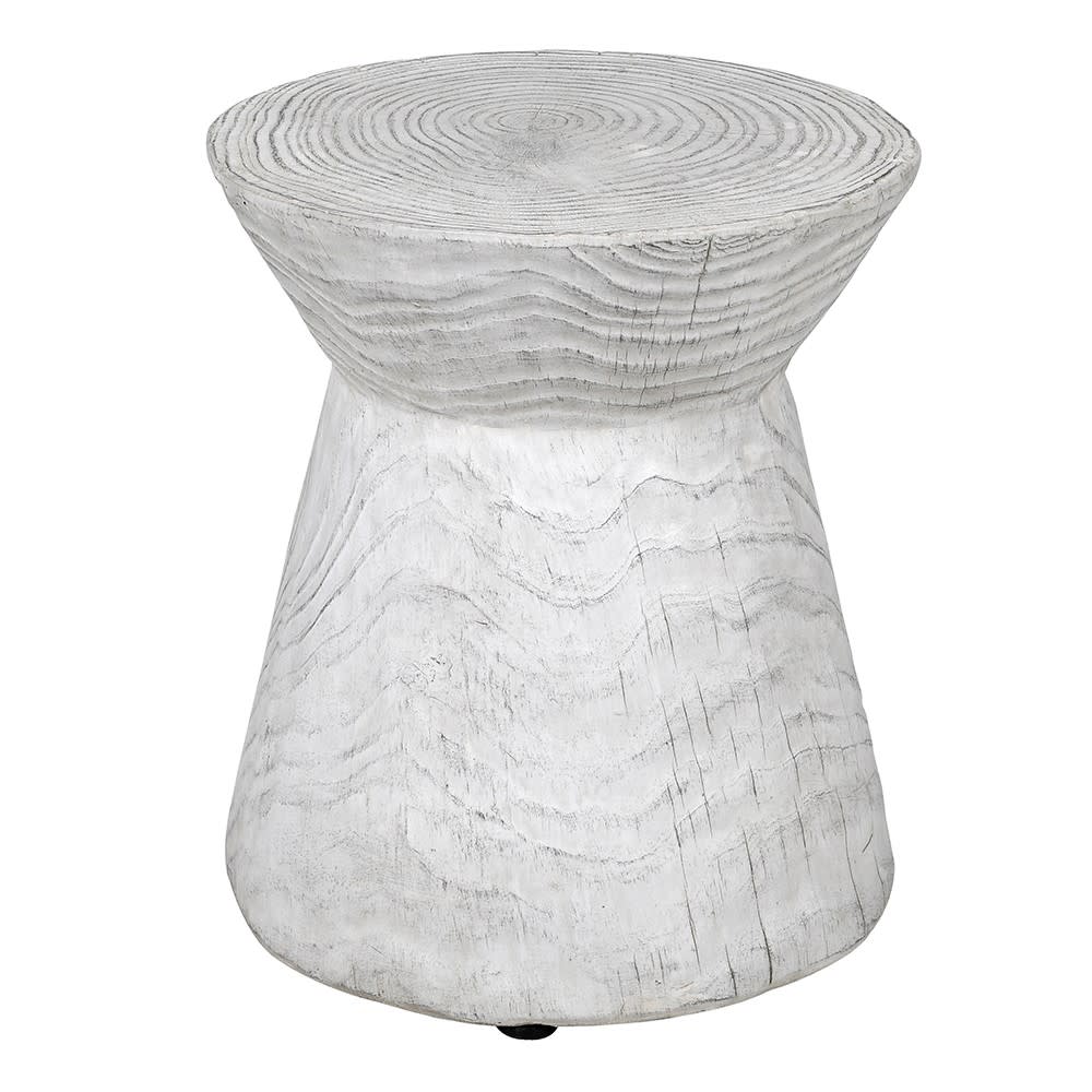 Eco White Wood Stool