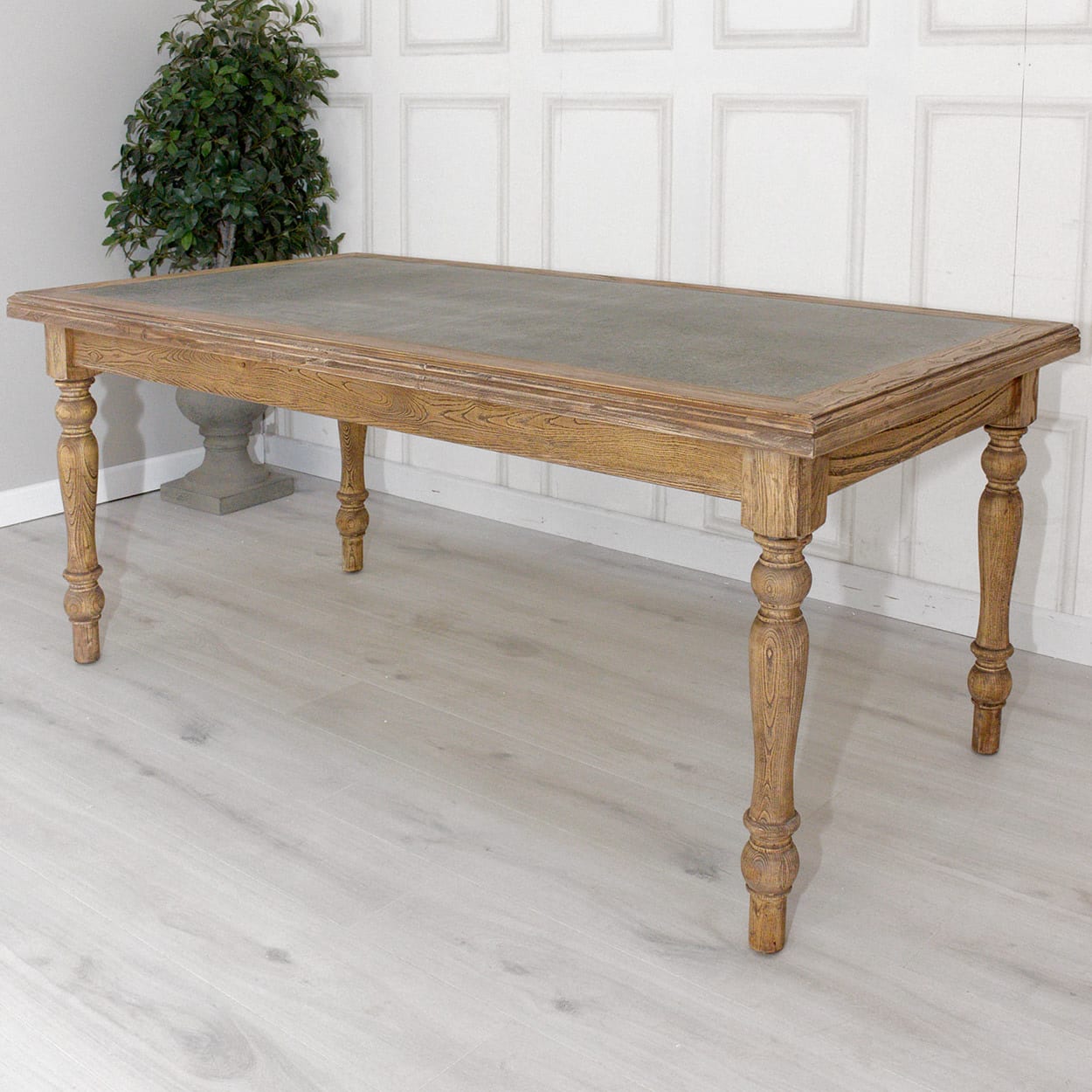 Zinc Top Rectangular Dining Table