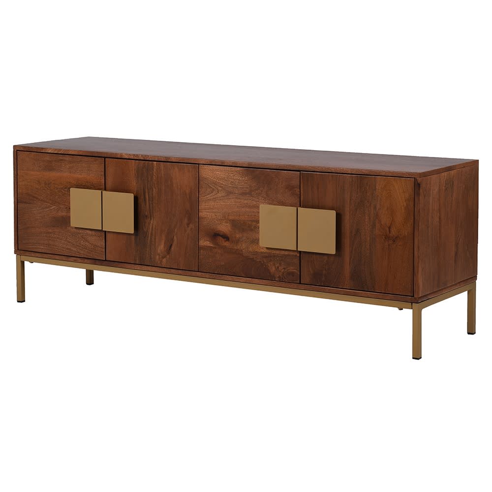 Piazza Brown Wooden TV Unit