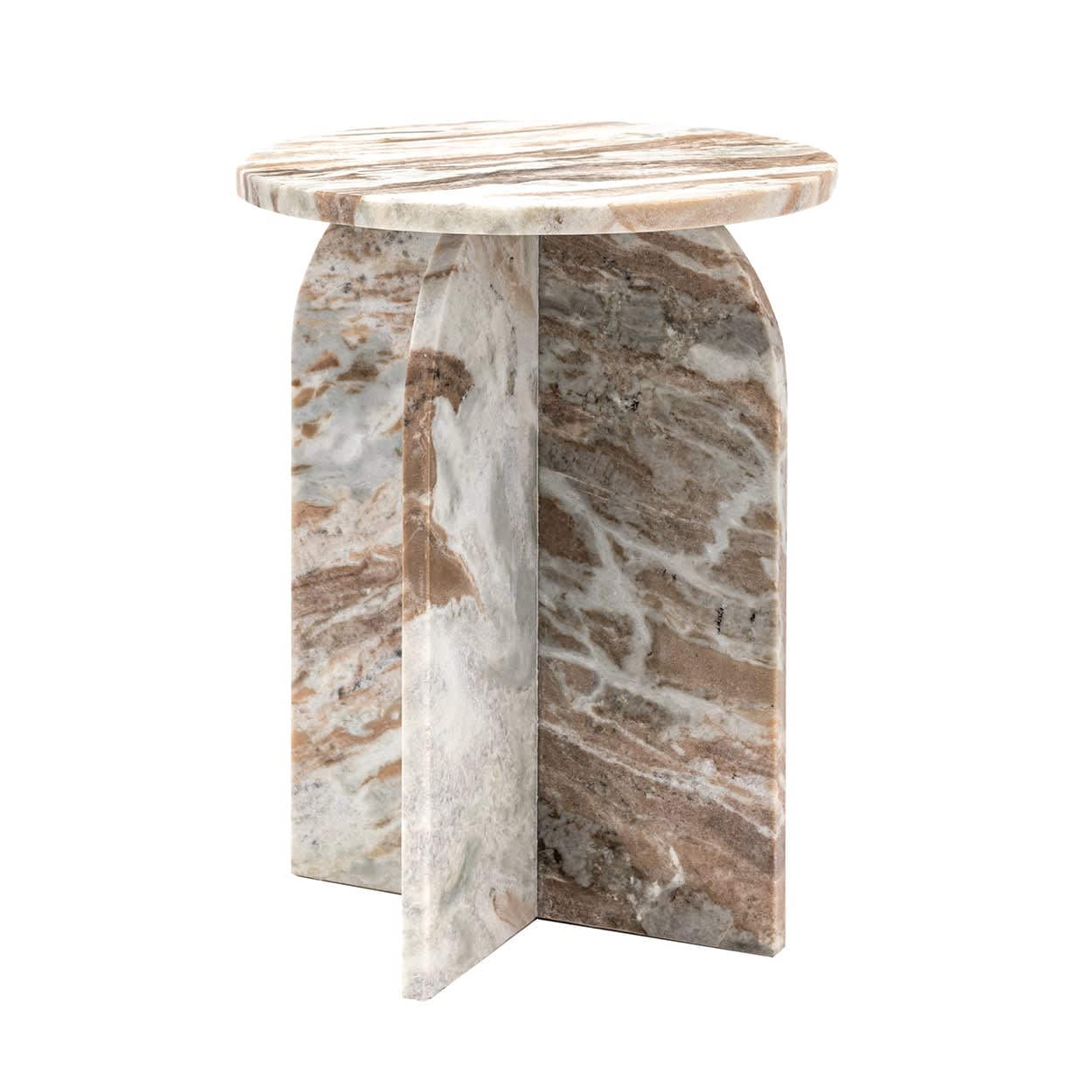Amalfi Natural Marble Side Table by Gallery Direct
