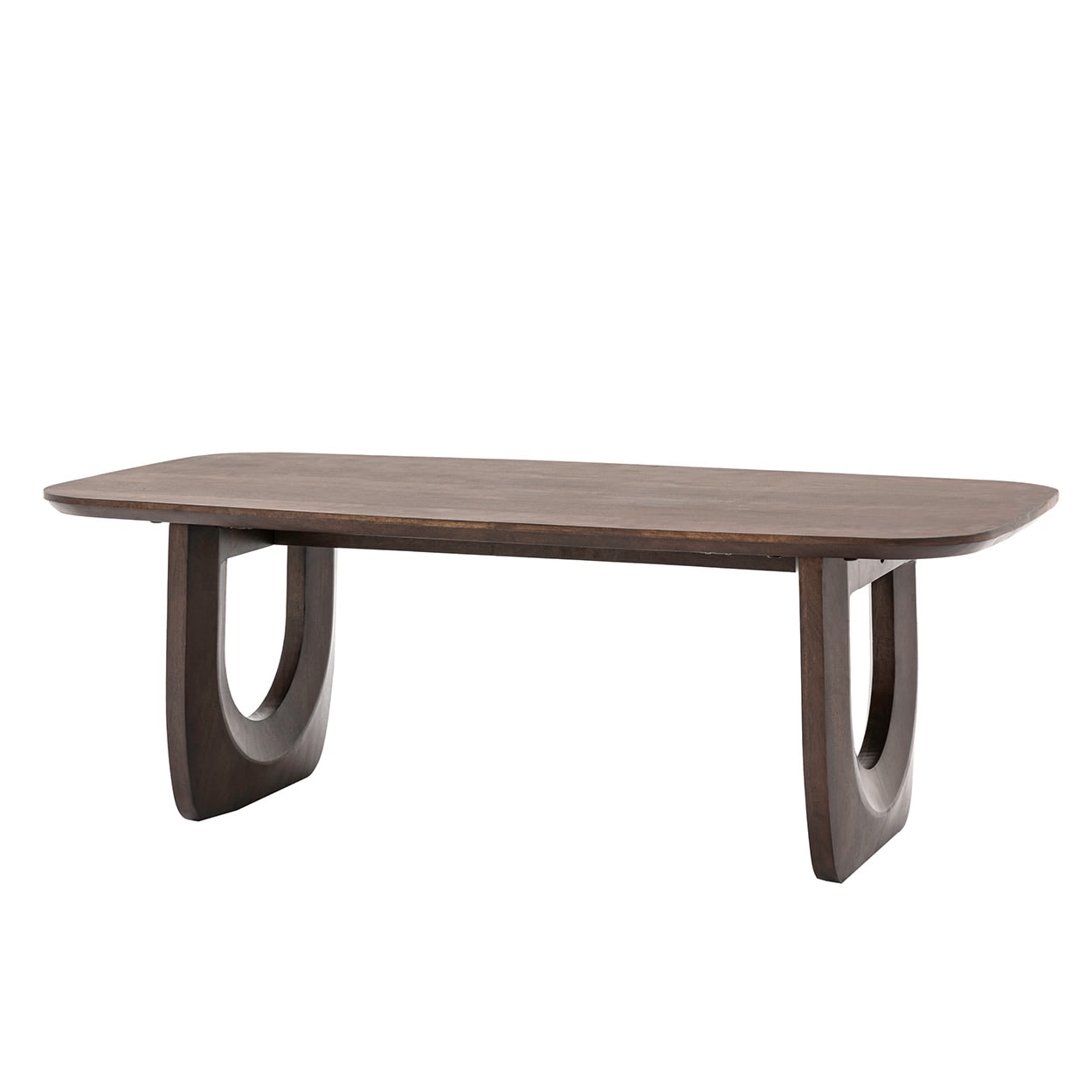 Arc Brown Wooden Coffee Table by Gallery Direct