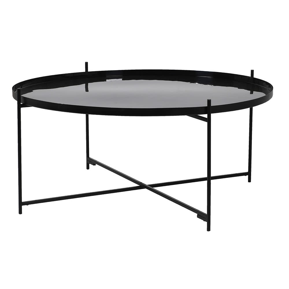 Black Gloss Tray Style Coffee Table