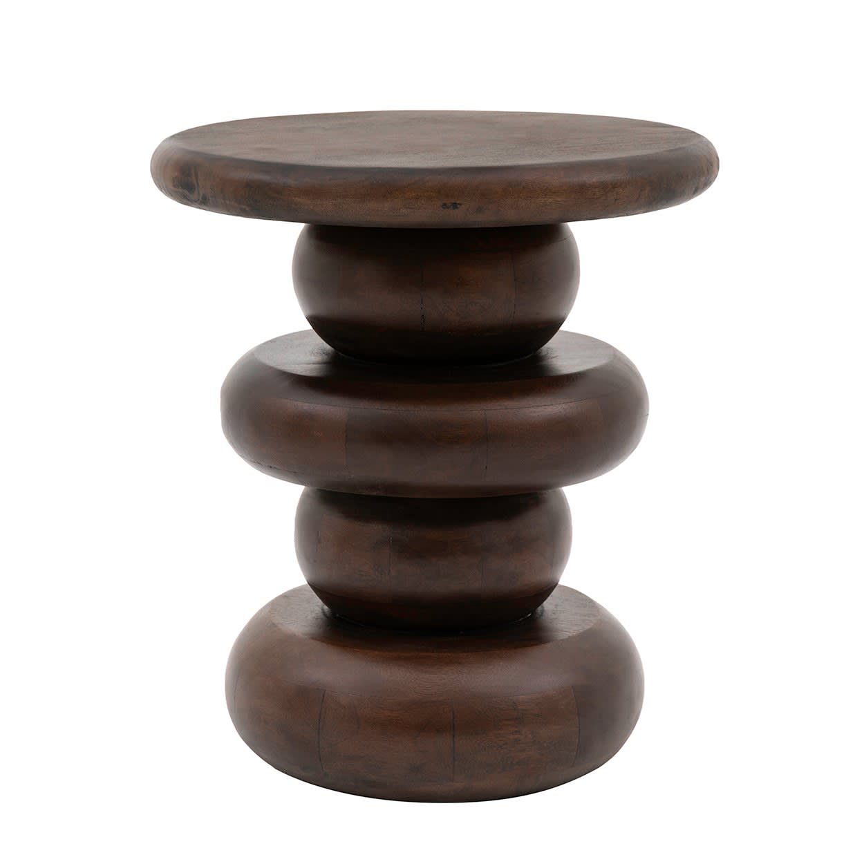 Sculpt Brown Wooden Side Table by Gallery Direct