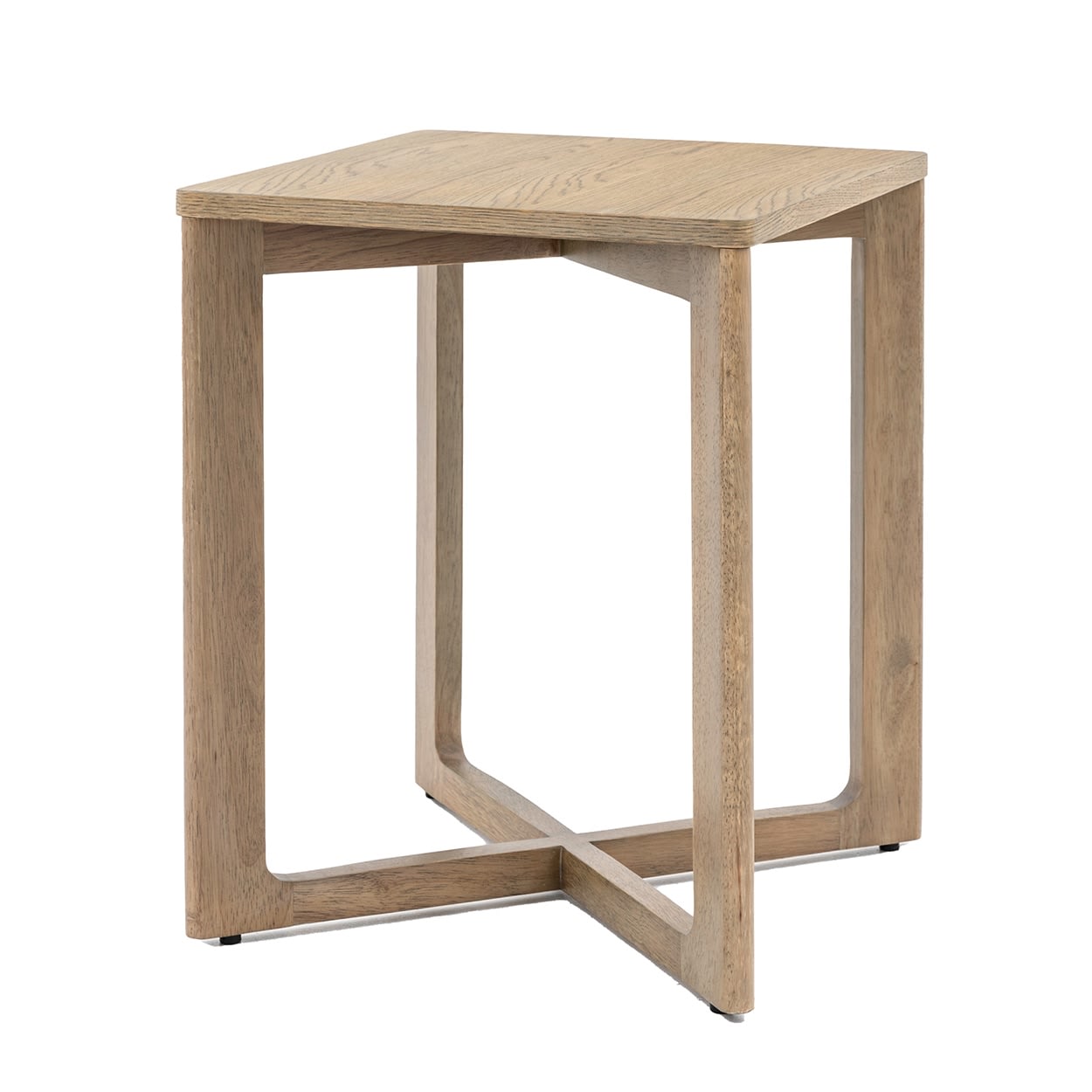 Panelled Grey Wooden Side Table by Gallery Direct