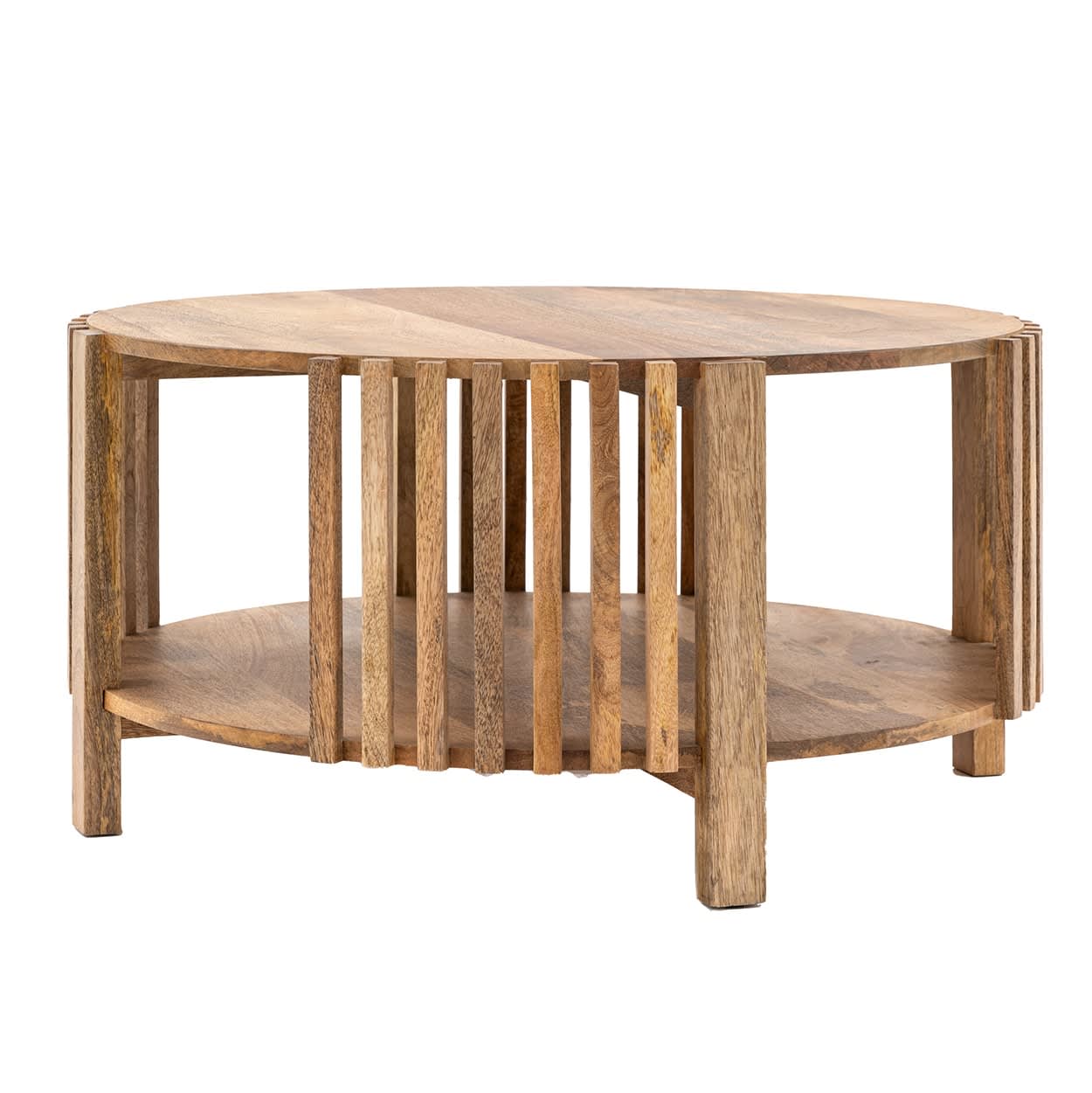 Voss Wooden Round Coffee Table by Gallery Direct