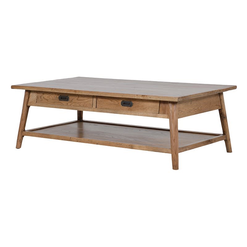 2 Drawer Angled Coffee Table