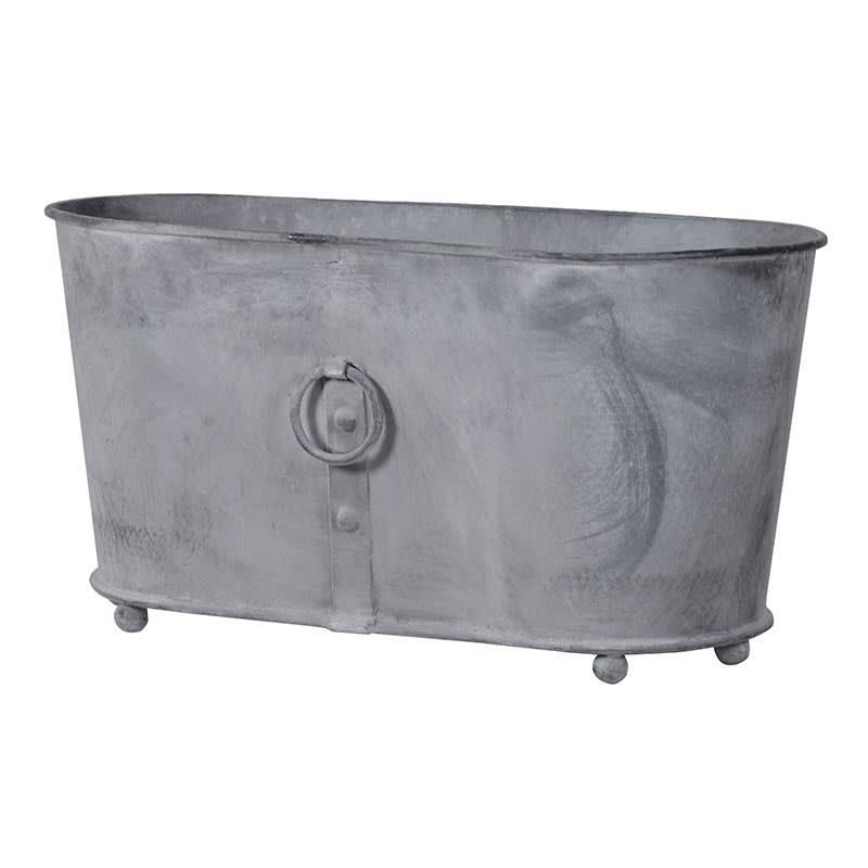 Wrought Iron Oval Planter