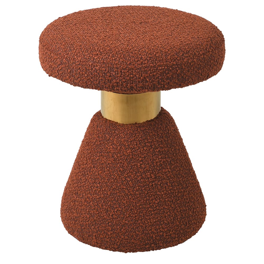 Burnt Umber Boucle Stool