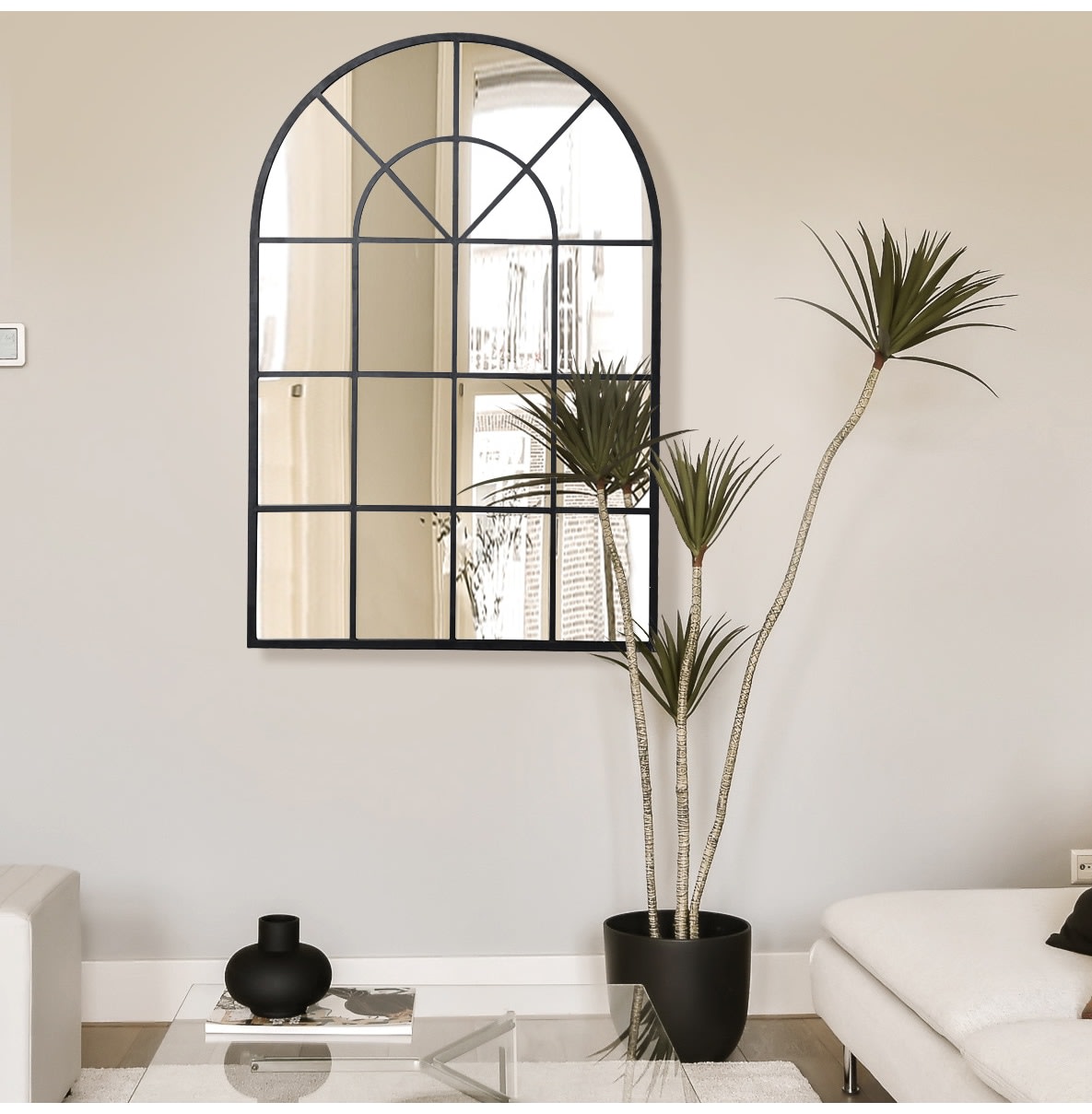 Arched Metal Frame Mirror
