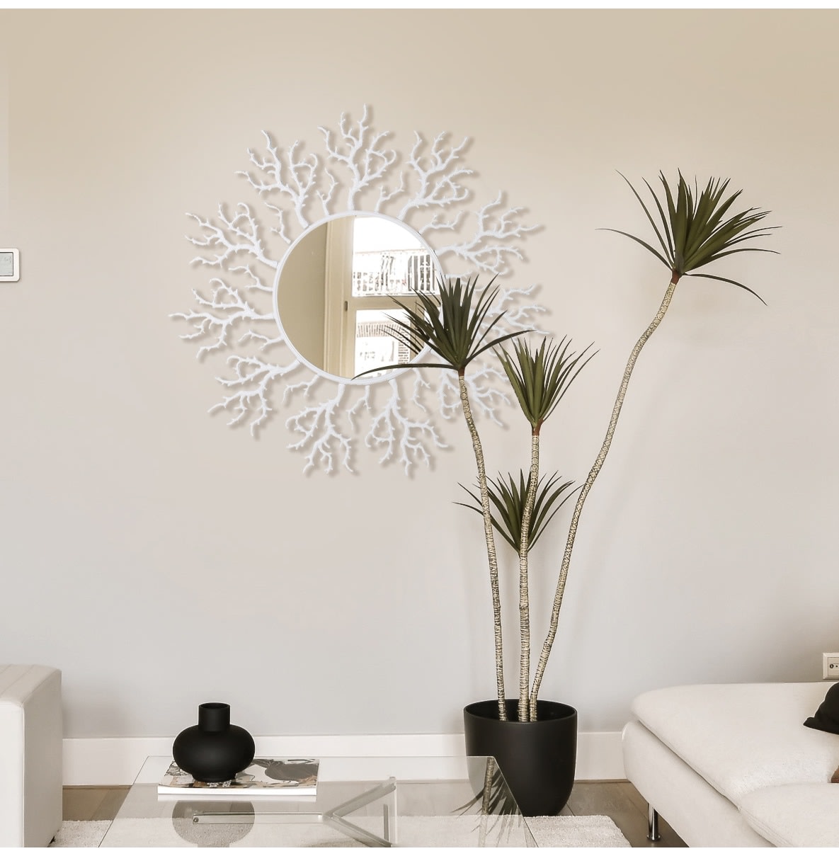 Large Coral Style Wall Mirror