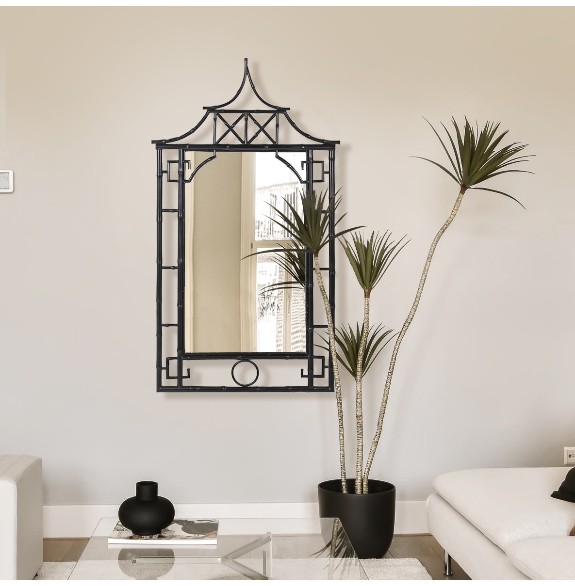 Black Architecture Iron Wall Mirror