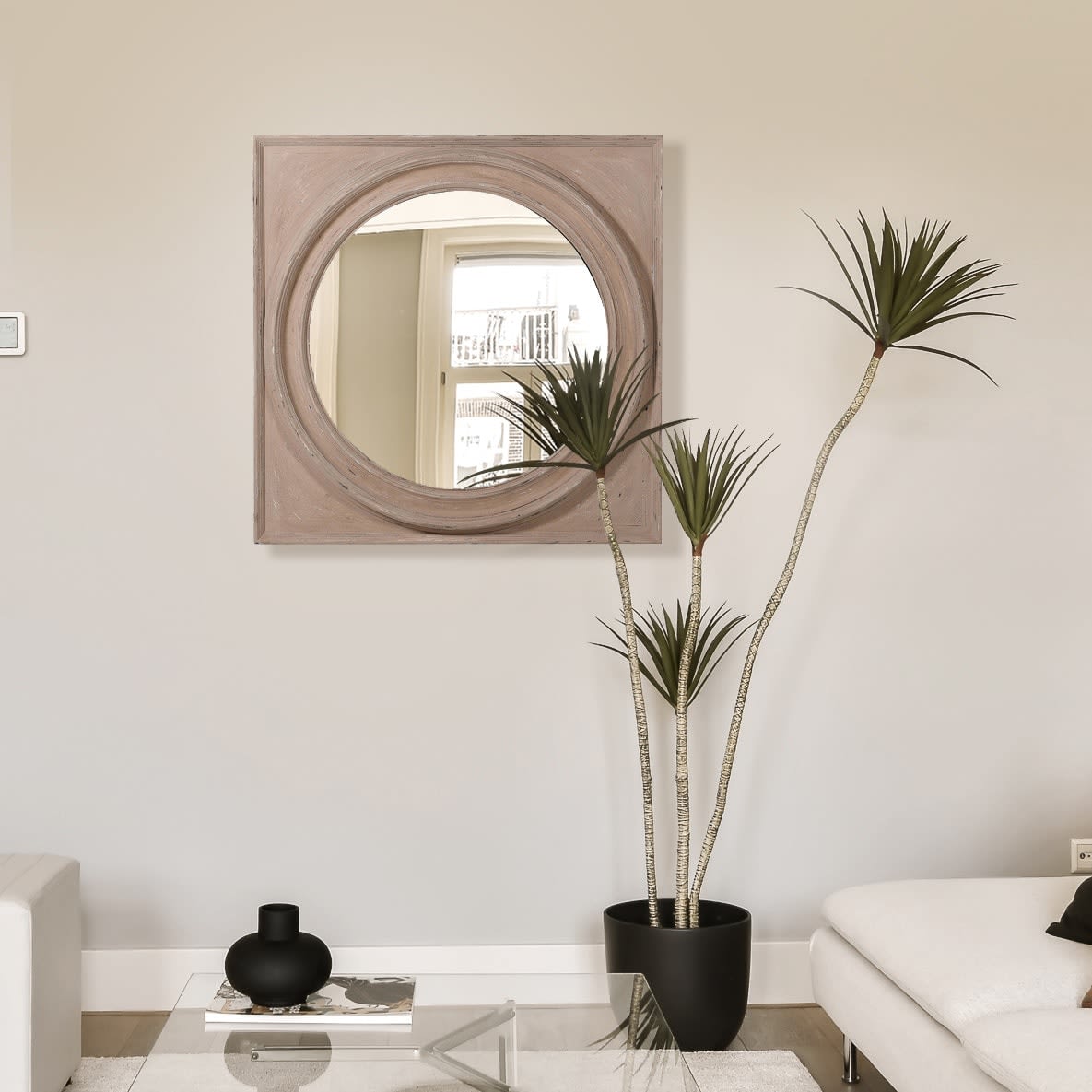 Square Framed Wall Mirror