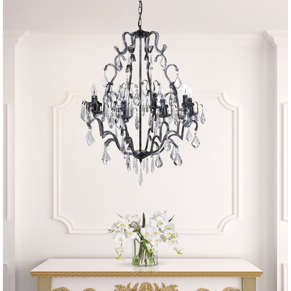 Large Camille Glass Dropper Chandelier