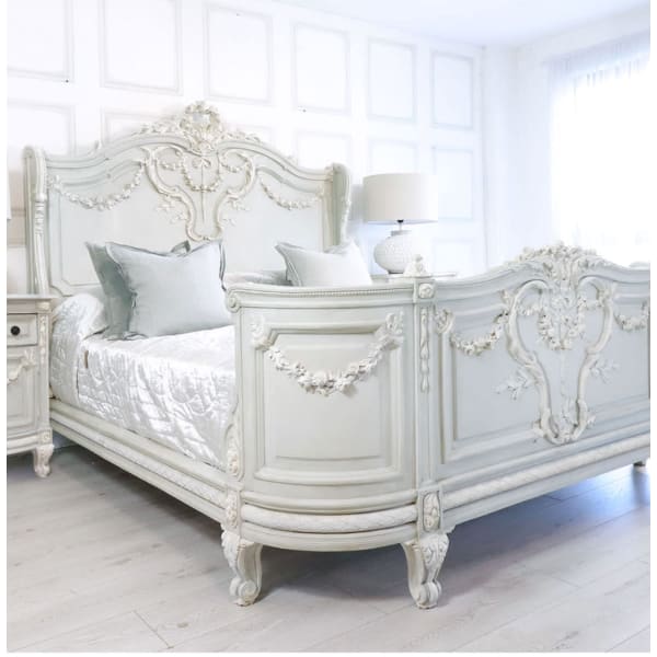 French Style Classic Carved 6ft Super Kingsize Bed