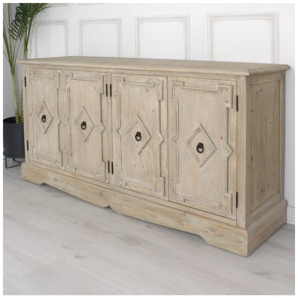 Sarsden Wooden Diamond Design Sideboard