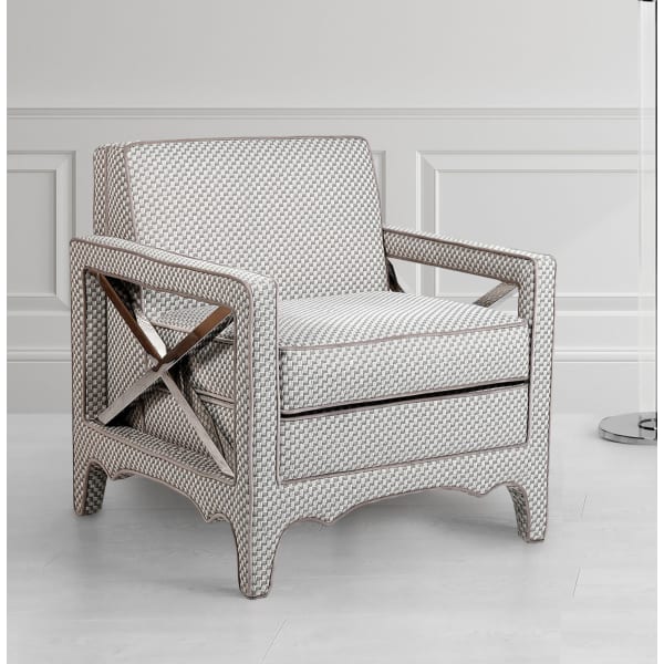 Weave Effect Cross Armchair