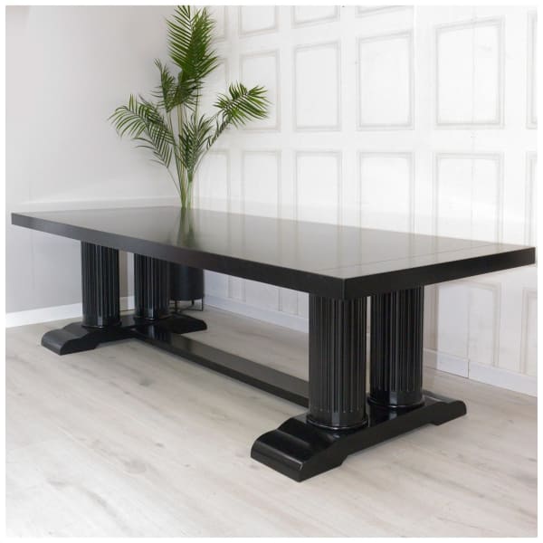 Manor Black Column Large Dining Table