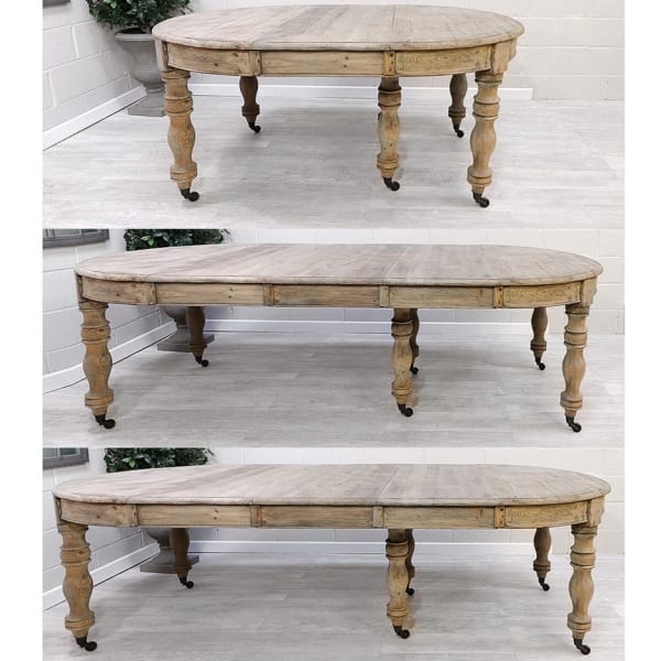 French Style Reclaimed Extending Dining Table