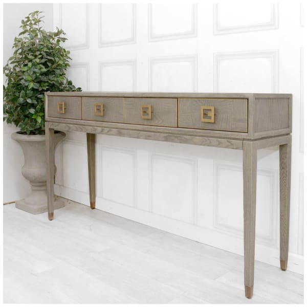 Boho Hall Console Table with Drawers